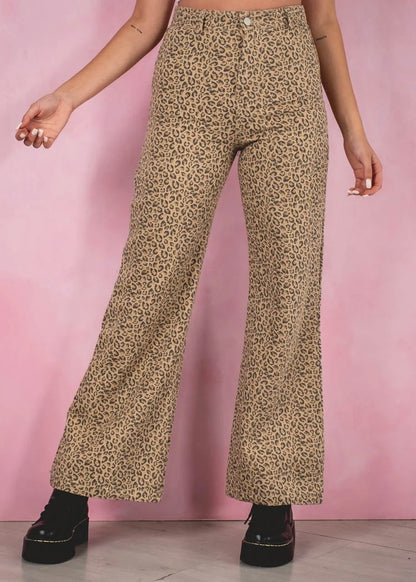 Pantalón Print Beige