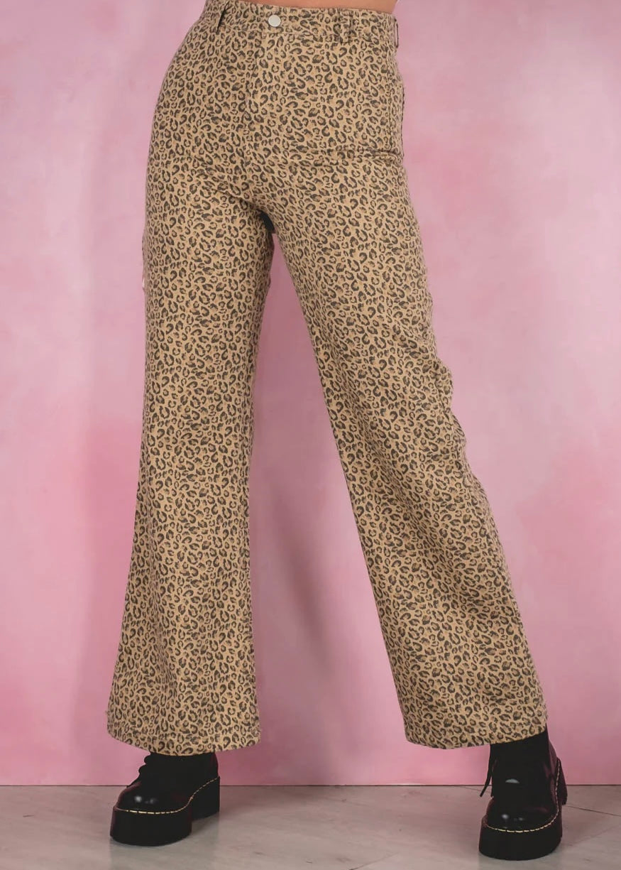 Pantalón Print Beige