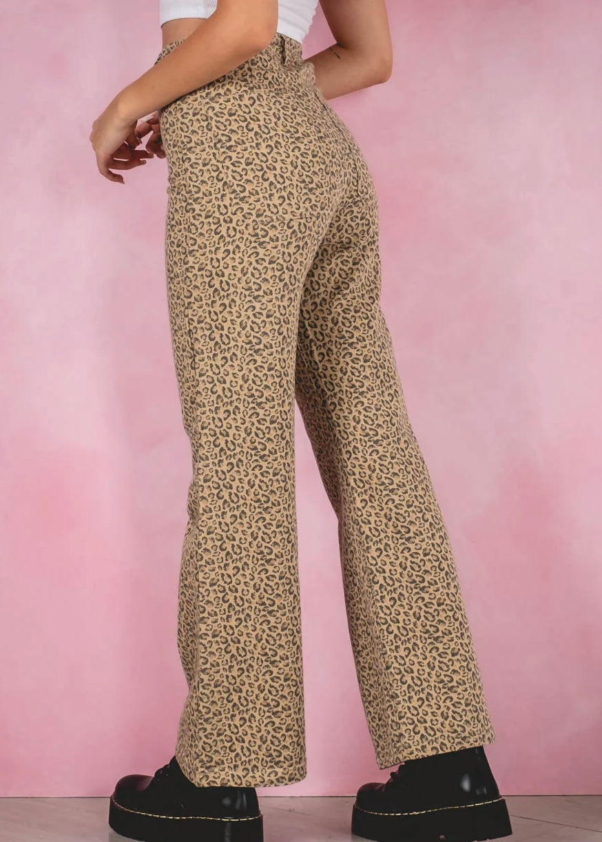 Pantalón Print Beige